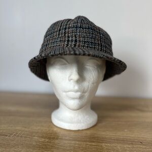 Vintage Kangol Tweedmuir Tweed Ghillie Bowler Hat Size Sz L